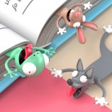 Custom Creative 3D Bookmarks Funny Animals Marker Kawaii Cat Panda Bookmark Kids Gifts School Stationery Supplies