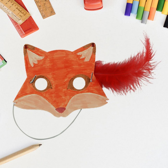 Bulk Blank Paper Animal Mask DIY Craft Kit for Kids, Painting & Decorating Set for Party, Cosplay & Halloween